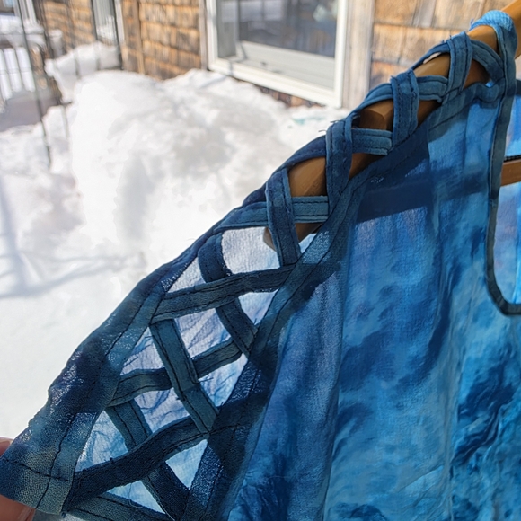 Sheer Blue Top - Picture 3 of 4